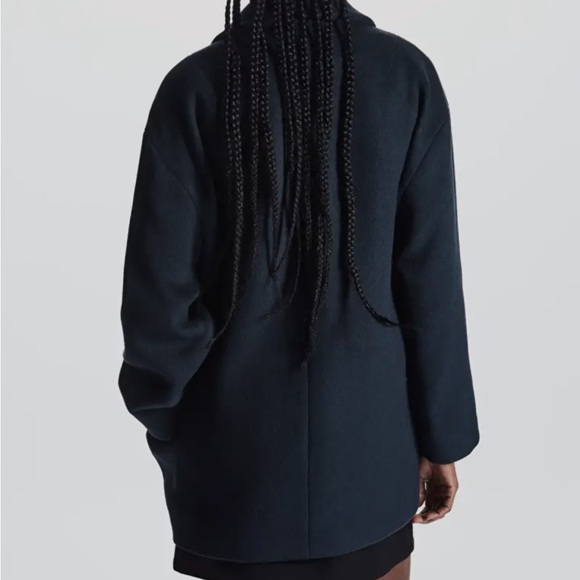 COS Double-Breasted Short Wool-Blend Coat - Picture 4 of 11